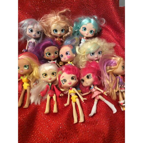Lot of 11 Shopkins Shoppies 5" Dolls Variety - Picture 1 of 10